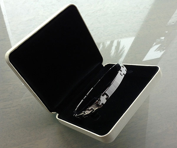Titanium Germanium Bracelet with 99.9999% Purity Germanium Chips with box