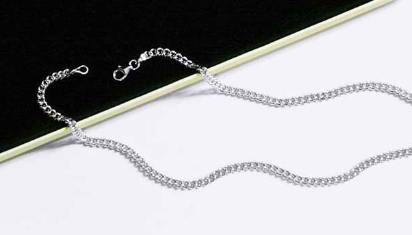 55cm 99.9999% Purity Germanium Silver Necklace with 9.25 Silver from Korea