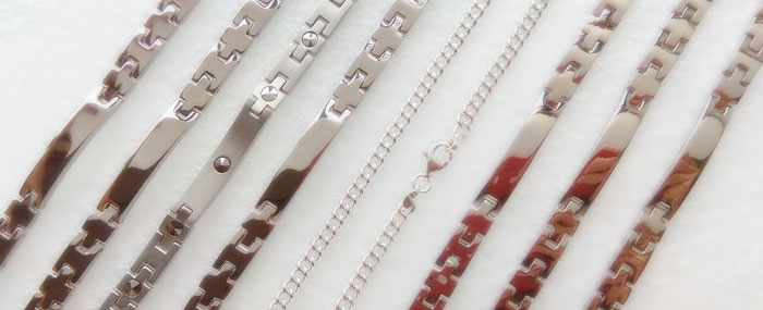 Germanium Titanium Bracelet and Silver Germanium Necklace photo in group