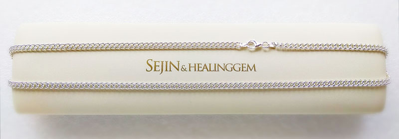 Silver Germanium Necklace SJGE-003 on Box